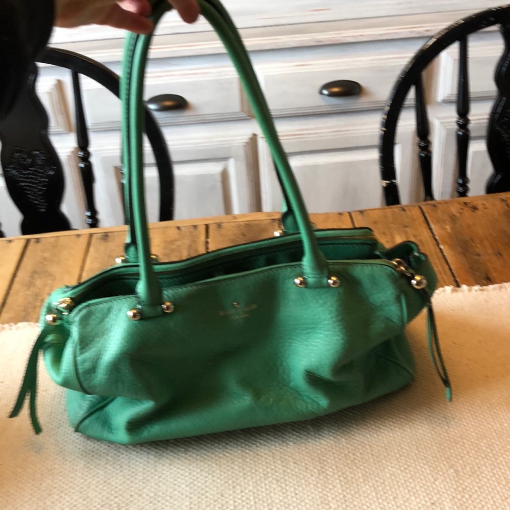 Kate Spade mint green pebbled leather bag